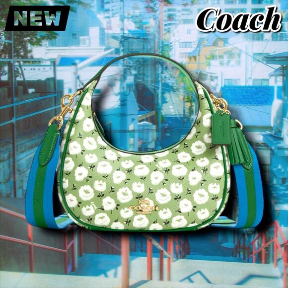 New NWT Coach Carmen Mini Crossbody Bag With Floral Print – IM/Kelly Multi - Picture 1 of 5